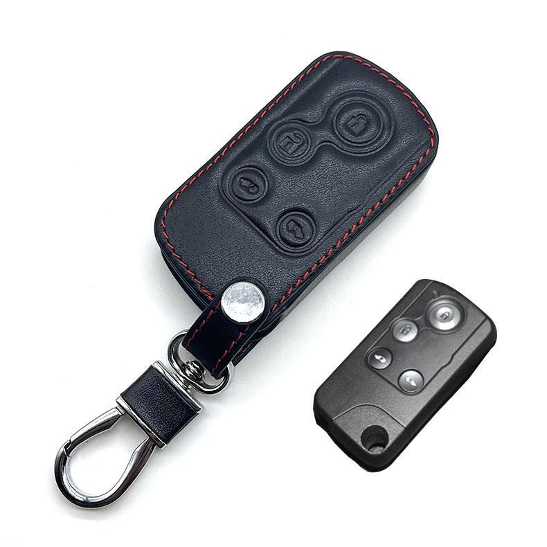 12-15 Models of Key Cases Are Suitable for Honda Elysion Four-Button Leather Remote Control Anti-Loss Protective Cover Keychain