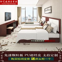 Nội thất khách sạn Express tùy chỉnh đơn giản căn hộ hiện đại tiêu chuẩn phòng 1,2 m giường đơn TV tùy chỉnh - Nội thất khách sạn kệ tivi gỗ đẹp