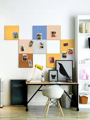 Splicing small checkered felt board 30 cm side length square message photo wall Nordic Polyester fiber sound-absorbing board