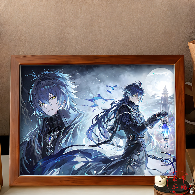 Genshin Impact Official Merchandise Horizontal Exquisite Photo Frame ins High-End Finished Product Ornament, Perfect as a Birthday Gift for a Friend Genshin Impact Official Merchandise Horizontal Exquisite Photo Frame ins High-End Finished Product Ornament, Perfect as a Birthday Gift for a Friend