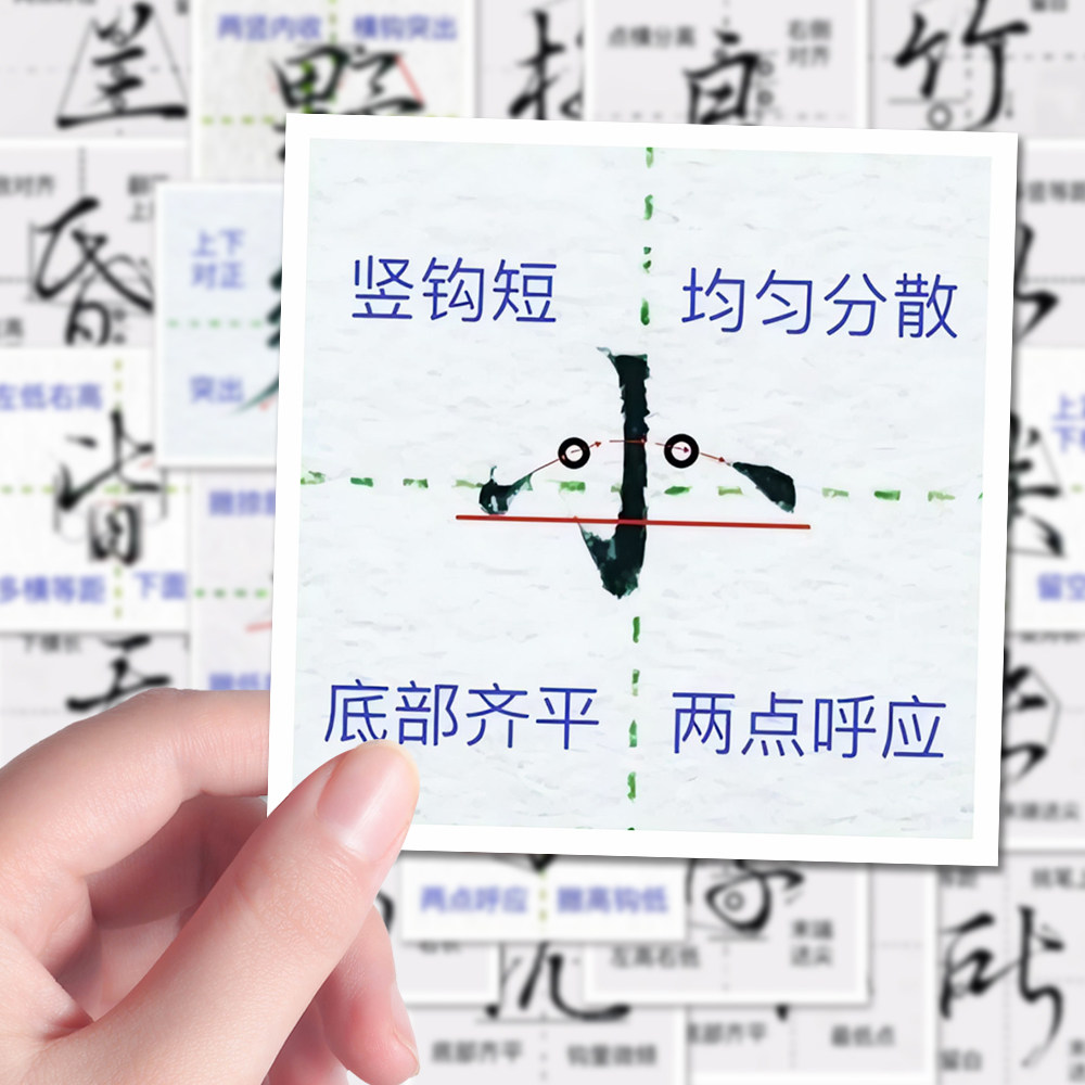 震惊!这128张练字小卡居然让我行楷突飞猛进?手残党也能逆袭书法女神! -笔记本个性小贴纸-淘宝好物网