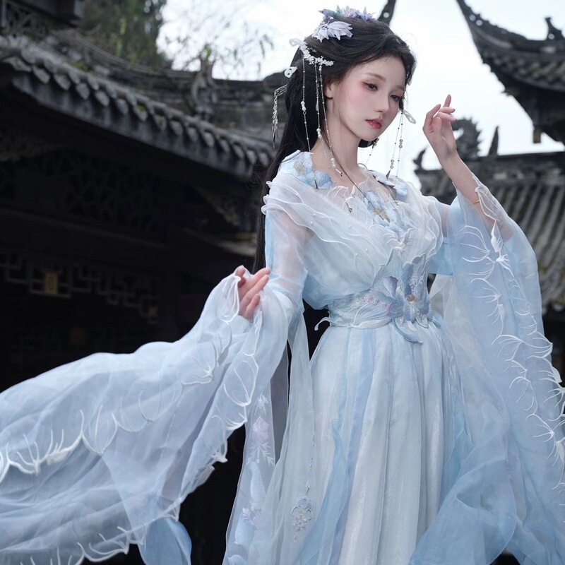 2026 Spring New Hanfu for Women【Zhuoshuangpo】Fragrant as Ever, Embroidered with Heavy Craftsmanship from the Northern and Southern Dynasties, Fairy-Like Cape for Summer