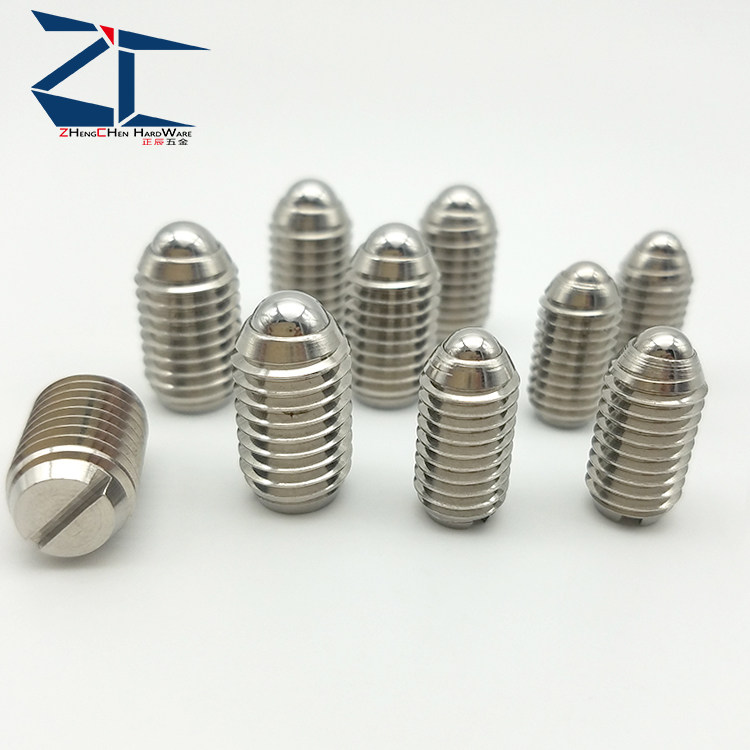 ZC103-3-3 stainless steel lined groove ball head plunger spring positioning bead beading screw M3-M5 length