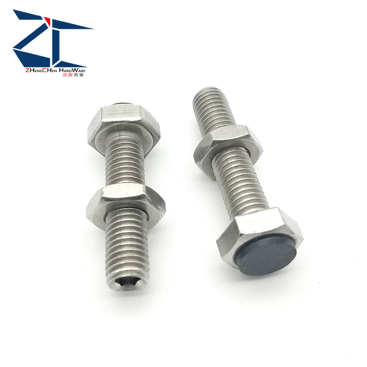 Hexagon-type stop bolt adjustment block anticollision buffer rubber head screw USTH8-20