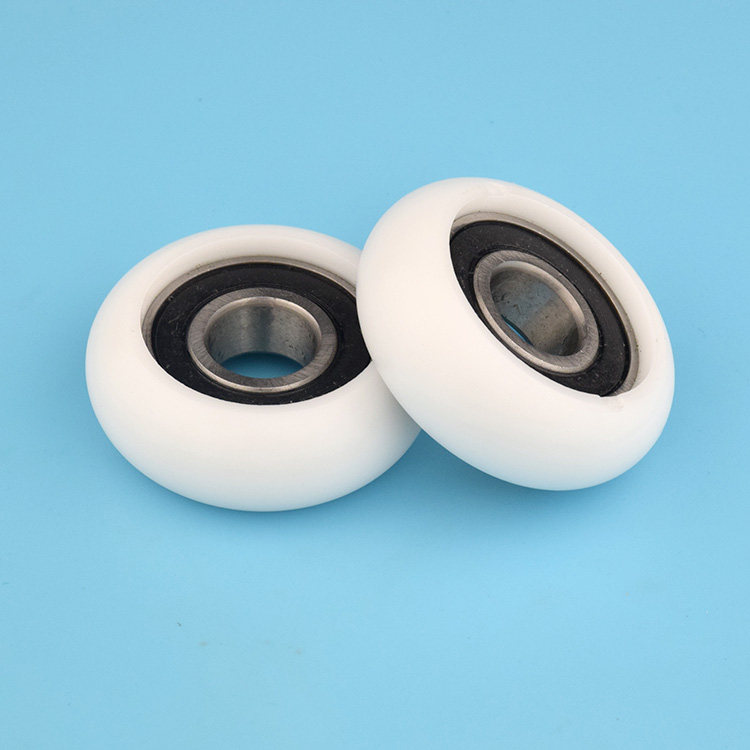 6202 bearing pulley wrap plastic POM Formaldehyde Nylon Idler Pulley Polyacetal r10 Arc Spherical roller 15 * 49