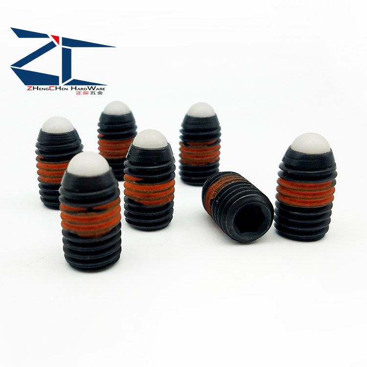 Super light load type resin head ball head plunger polyacetal bead Powel screw positioning plunger NBPS3 4 5