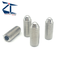 Special length overweight load type wave bead screw spring top wire BPWLS16-50 steel ball tight fixing screw plated nickel