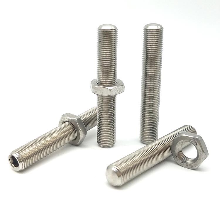 ANB5 6 8 10 fine tooth hexagonal type adjustment screw carbon steel galvanized with nut