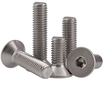 US-made stainless steel flat head 304 sunk head inner hexagonal UNC flat cup 2#-56 * 3 16