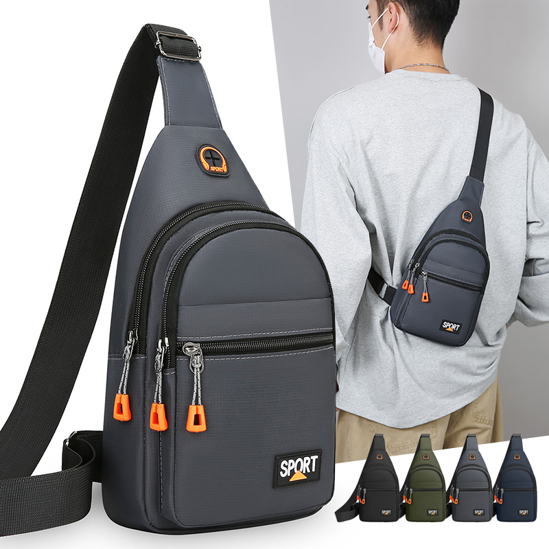 Ethan Clens Crossbody Bag Waterproof and Wear-Resistant Chest Bag New Oxford Cloth Single Shoulder Crossbody Fashion Casual Small Backpack