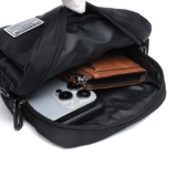 Мужская модная черная универсальная сумка на одно плечо, сумка через плечо, городской стиль, ткань оксфорд