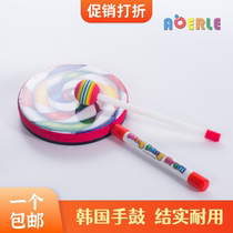 Children's Day toy instrument tambourine parent-child music teaching stick sugar drum elementary school wooden hand drum candy drum