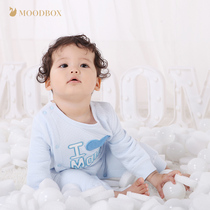 Moodbox Newborn products Men and women baby full moon baby clothes Spring and autumn four seasons suit Parent-child jumpsuit