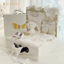 moodbox full moon newborn baby products ins Princess lace dress One-piece climbing suit Romper suit gift box
