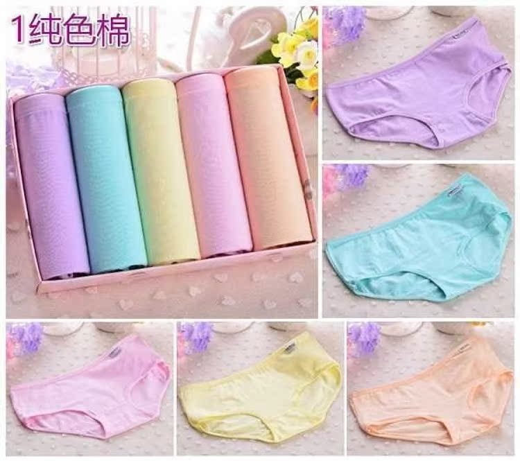 Cơ thể thoáng khí điêu khắc đại học hộp quà tặng mười phụ nữ bụng mùa hè bông rắn màu phù hợp với sức khỏe phụ nữ đồ lót không - Bộ quà tặng quần lót nữ cao cấp