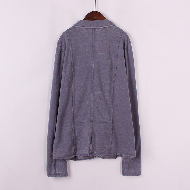 Mùa xuân 2018 Loose Casual Thoải mái thoáng khí Thời trang đơn giản Kích thước lớn Mập MM Áo dài tay ngắn Áo khoác nữ áo jacket nữ