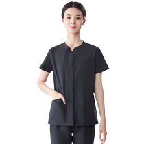 Hand washing clothes operating room womens short-sleeved round neck zipper oral dentistry male doctors clothes pet hospital scrub clothes long sleeves