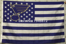 St. Louis Blue Tune American Flag Edition Team NHL St Louis Blues Hockey Flag