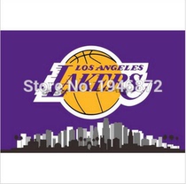 Foreign Trade Los Angeles Lakers Blue Ball Flag NBA Los Angeles Lakers USA Flag A01