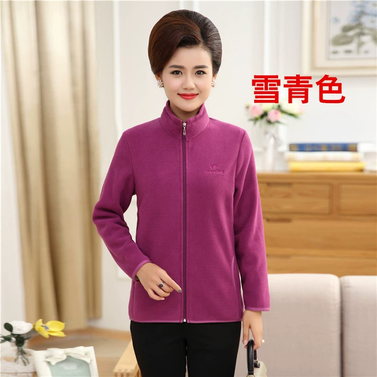 Áo len lông cừu cho nữ trung niên mùa thu và mùa đông 40-50 tuổi Mẹ áo len lông cừu cỡ lớn shop quần áo nữ