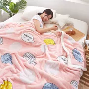 Mất xung lực san hô lông cừu chăn flannel chăn mùa hè chăn đơn chăn đôi giải trí chăn dày