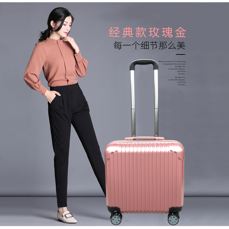Vali du lịch nhỏ 18 inch 20 inch vali lưới màu đỏ nữ rung caster phiên bản tiếng Hàn của máy bay nhỏ siêu nhẹ lên máy bay - Va li vali rimowa
