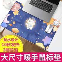 Heating Mouse Mat Warm Table Mat Office Electric Heating Oversized Computer Desktop Students Warm Hands Warm And Write Warm