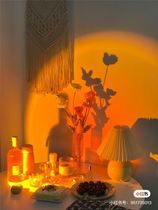 Sunset lamp Net red sunset lamp floor lamp living room bedroom projection sun setting lamp creative afterglow atmosphere lamp