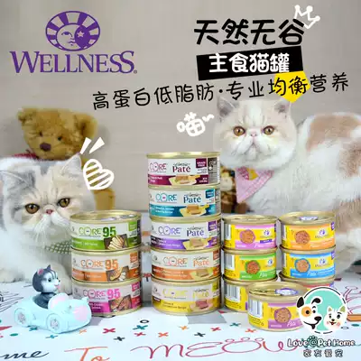 Wellness natural grain-free staple food canned cat kittens 85g 156g mixed with various flavors