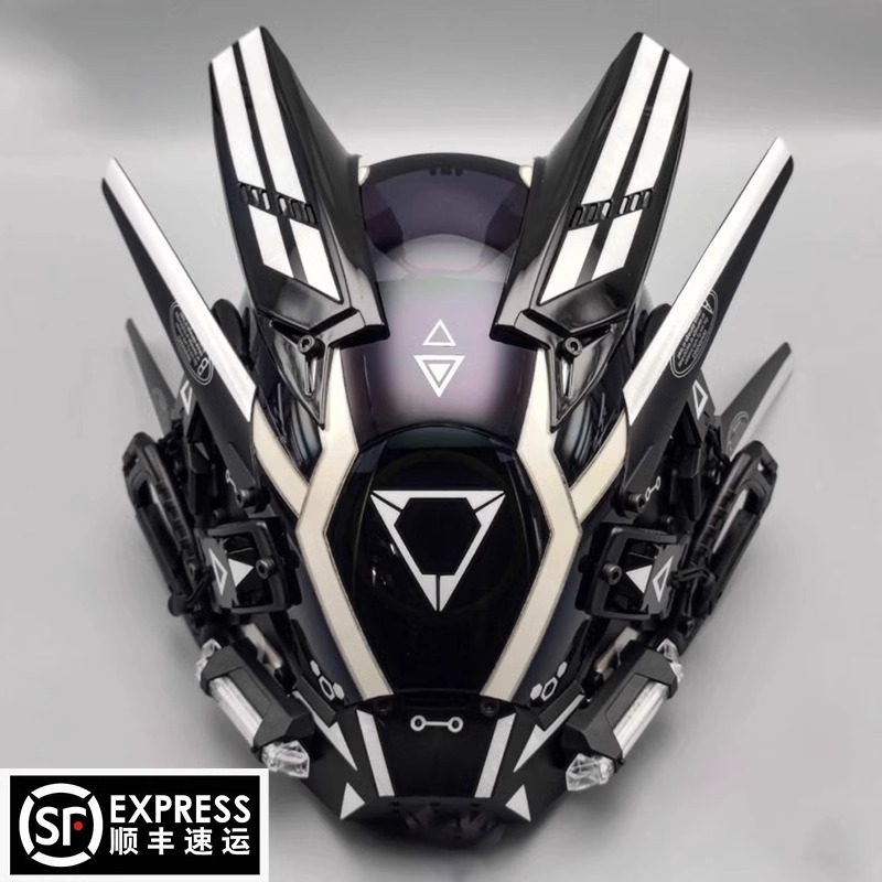 Saibo Punk Mask Iron Blood Warrior Helmet Cosplay Mechanical Tactical Mask Shine Full Face Gas Mask-Taobao
