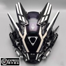 Cyberpunk mask Predator helmet cosplay mechanical tactical mask illuminated full face gas mask