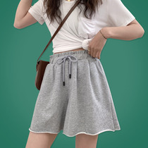 Sports shorts womens summer 2021 new cotton wide leg loose casual hot pants high waist ins wind joker candy pants