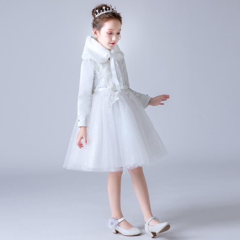 Cô gái mùa đông váy 2020 ấm công chúa váy bé con mới với nhung cộng với không khí mùa đông váy dày.