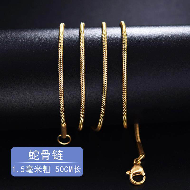 mens necklace gold titanium steel chain cla necklace snake bone chain