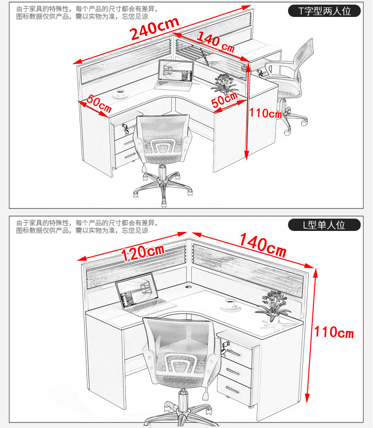 Bàn ghế nhân viên văn phòng đơn giản hiện đại 2/4/6 màn hình phân vùng kết hợp trạm làm việc dịch vụ khách hàng thẻ ngồi - Nội thất văn phòng