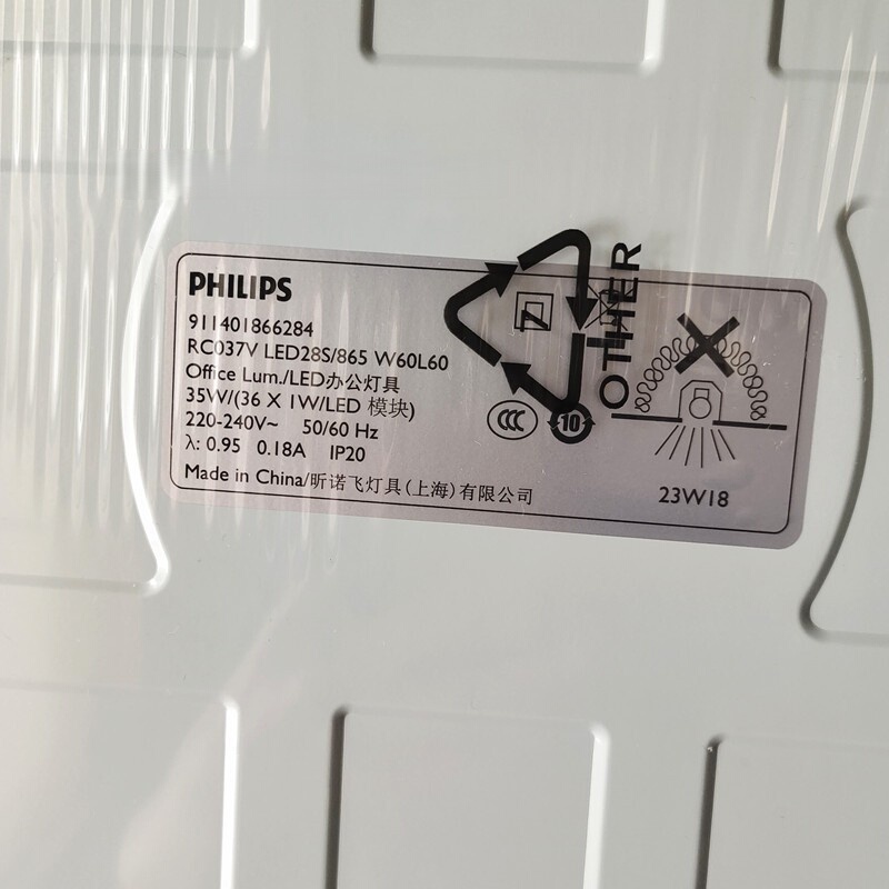Philips Rc037Vled28S/865 White Light 840 Neutral Light Panel Light Flat Panel Light Led36W Light Panel