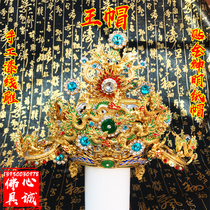 King Hat Pure hand - painted lacquer paper cap  High - end god hat  Hat - tablet handmade cap