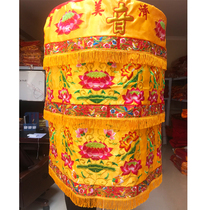 Customized Lotus Umbrella Hand embroidered Yellow Umbrella out of the embroidery product