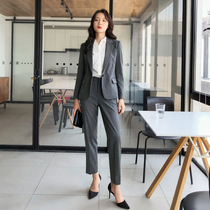 Suit suit female professional temperament one-button work clothes fashion commuter work clothes short high-grade suit spring and autumn