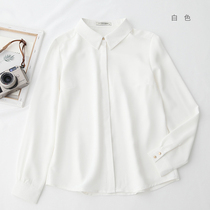 White shirt female summer interview civil servant fashion foreign design sense niche short-sleeved professional chiffon shirt spring and autumn