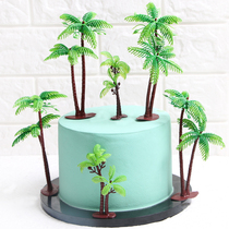 14CM simulation coconut tree with fruit sand table game model coconut tree microscopic aquarium aquatic plants baking cake ornaments