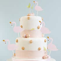 Super beautiful natural goose feather white swan plug-in cake decoration Wedding theme cake decoration White swan decoration