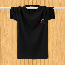 Summer men short sleeves T-shirt pure cotton loose fat Sub-compassionate and fatter overweight mens under-fattening half-sleeve blouses