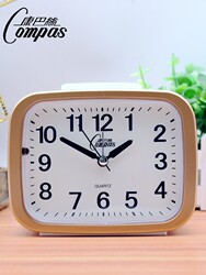 Compass Alarm Clock with Large Font, Silent Bedside Clock, Large Font Clock for the Elderly, Dual-Tone Night Light, Snooze Bedroom Desk Clock