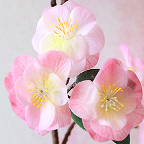 Hipster pink hand feeling peach blossom artificial flower plastic flower home desktop flower pastoral silk flower