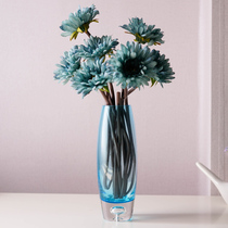Colour transparent glass flower arrangement vase minimalist floral floral floral suit Living room Decorative Pendulum floral oval