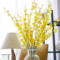 Single long branch dancing orchid simulation flower simulation plant fake flower orchid Phalaenopsis fake flower arrangement silk flower arrangement