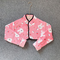 Autumn-winter-style flange velvet long sleeve shoulder-to-shoulder maternal sit-in-the-month warm sleeping and anti-freeze ladies shoulder arms