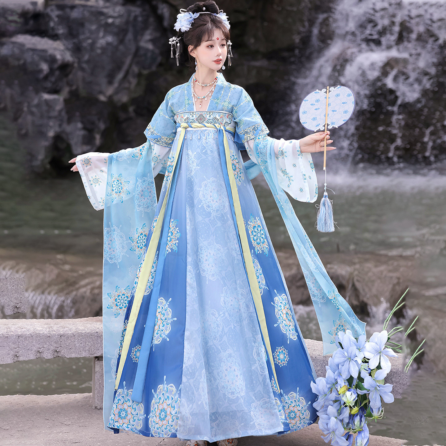 画屏 織錦暗紋馬面裙 黒色ロングスカート 明製漢服 新中式 侘び寂び 
