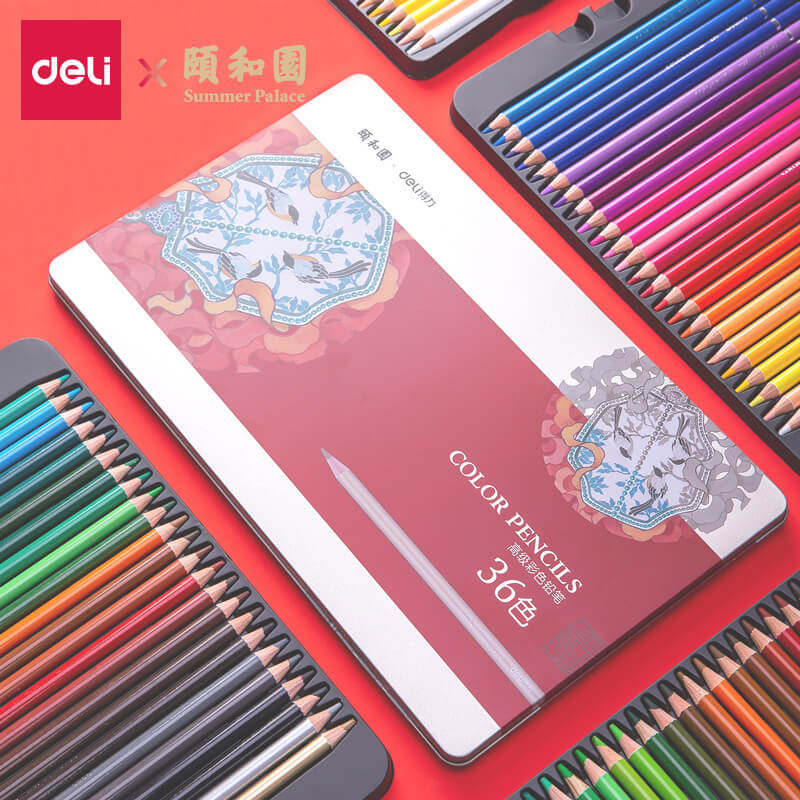 Able colored pencil suit students use children with drawing painted graffiti color pencil 36 color 48 color 72 color iron boxed fine art professional hand-painted beginners oily color pencil